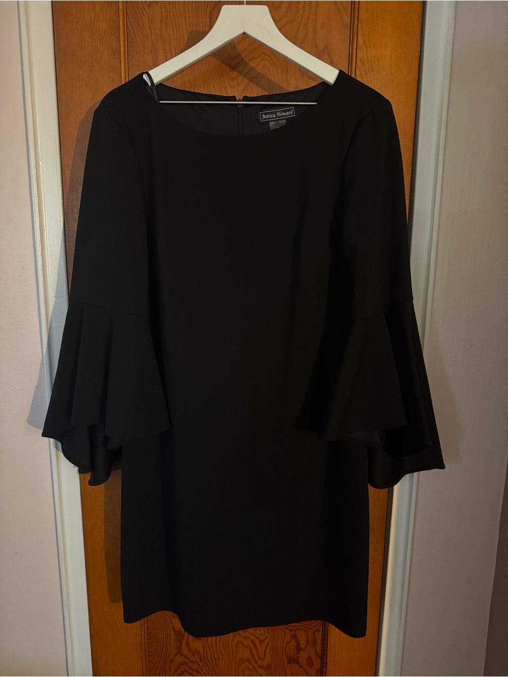 Jessica Howard Bell-Sleeve Little Black Dress
